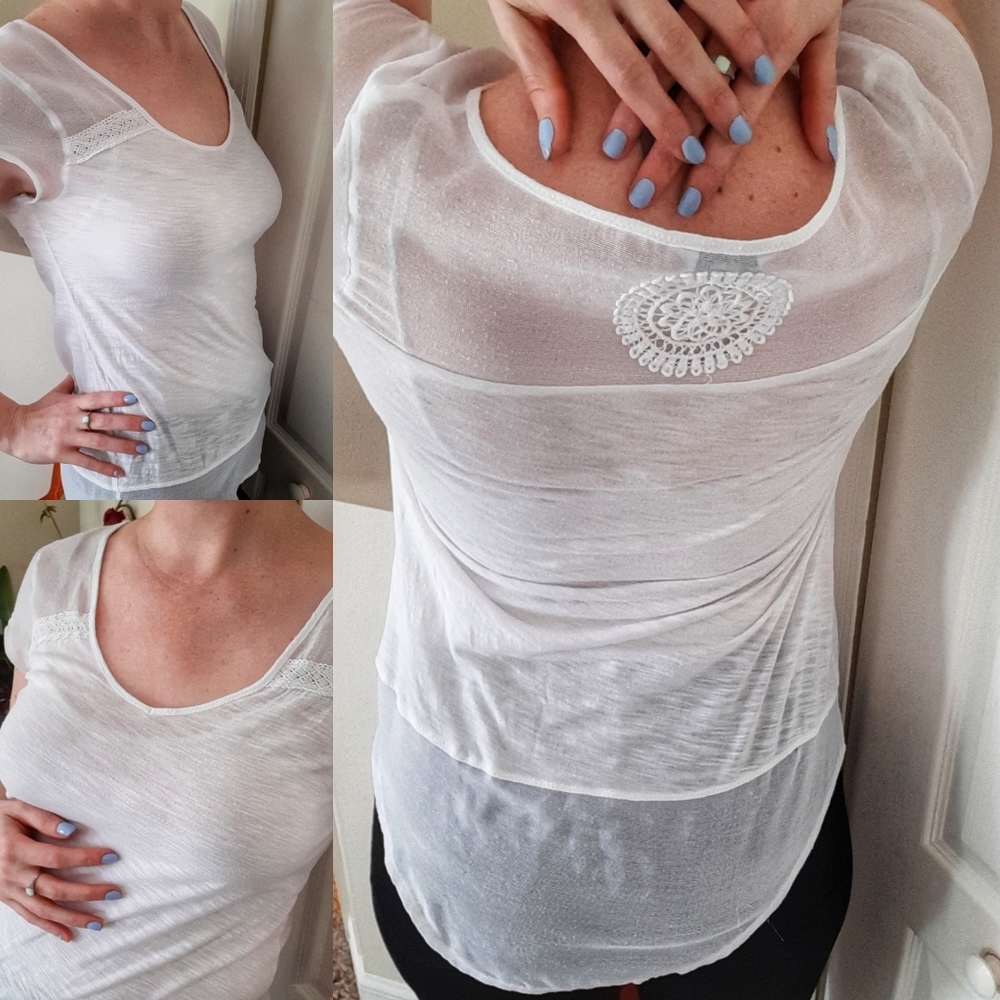 Lucky Brand Blouse White Small